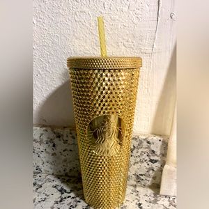 NWT gold Starbucks studded cup